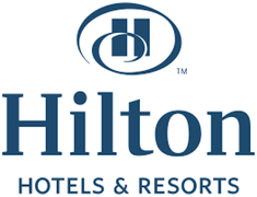 Logotipo de Hilton Hotels and Resorts, cliente de Spazio Decora